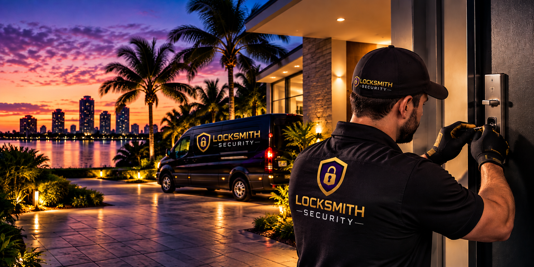 Locksmith Security service illustration